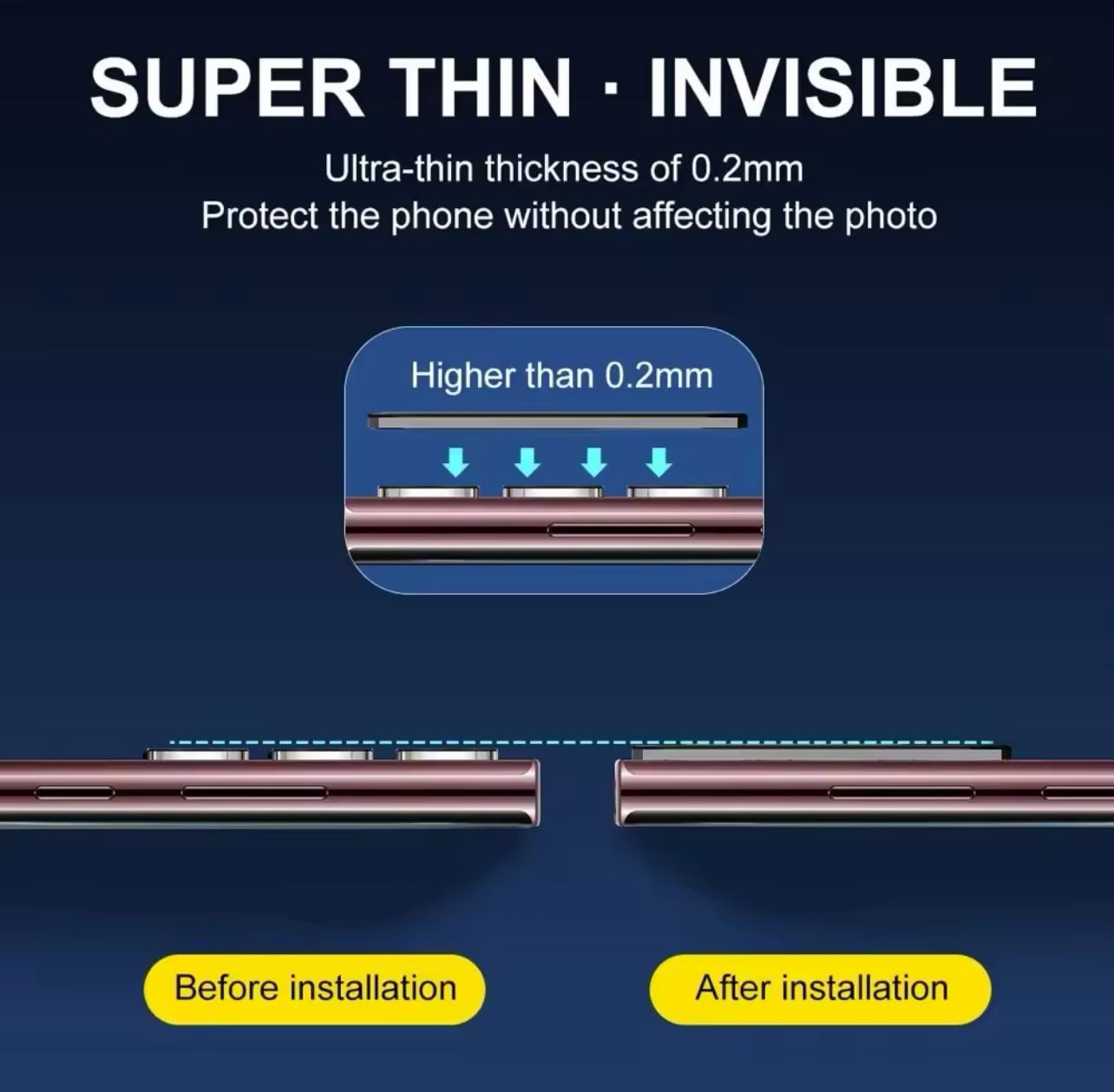 PJun Branded Night Black Series Full Coverage Camera Lens Protector- 2pcs Samsung Galaxy S25 Series PJun Branded Night Black Series Full Coverage Camera Lens Protector- 2pcs Samsung Galaxy S25 Series