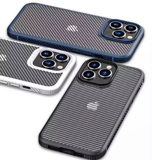 Simplicity Casual Commuters Carbon Fibre Hardshell TPU Phone Case- for Apple iPhone 15 Series