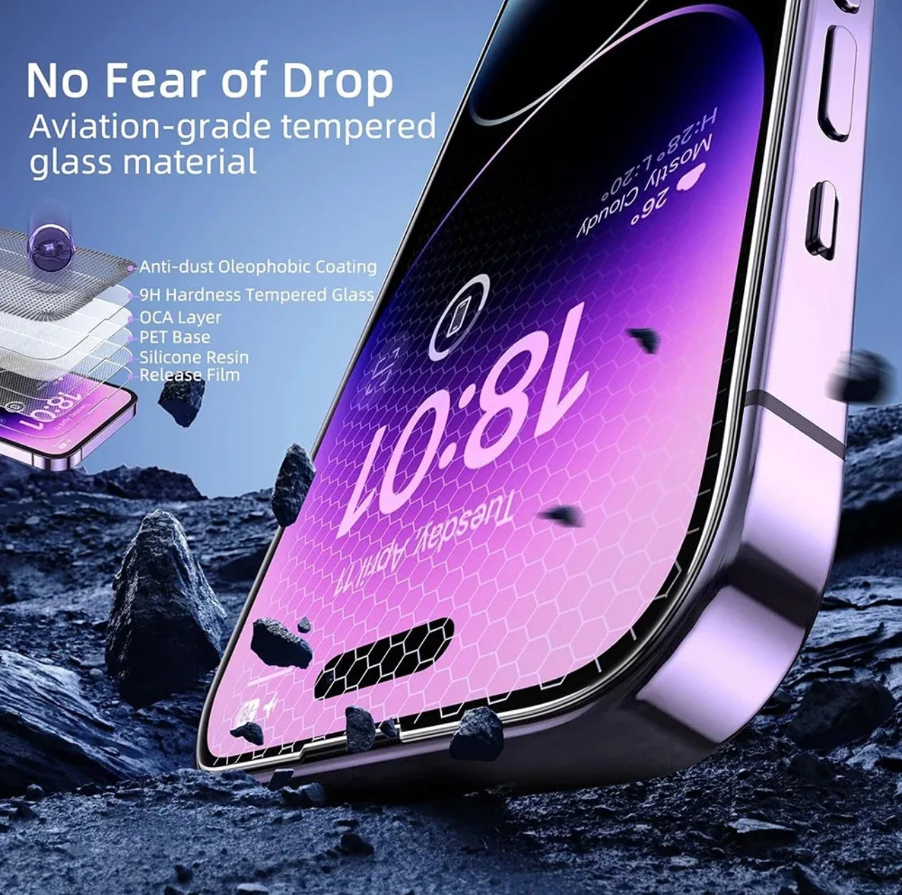 PJun Branded Premium 9H Clear Full Coverage ShatterProof Glass Screen Protector- 3PCS iPhone 17 Series 2025 PJun Branded Premium 9H Clear Full Coverage ShatterProof Glass Screen Protector- 3PCS iPhone 17 Series 2025