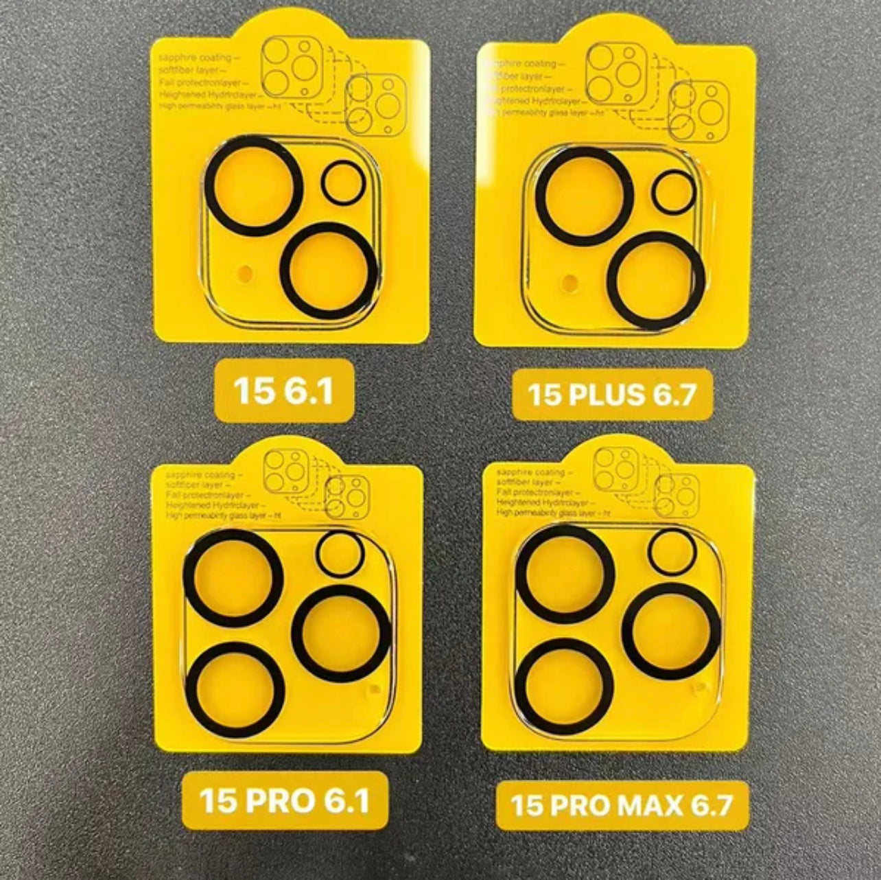 PJun Branded Premium 9H Clear Camera Lens Protector- 3pcs for Apple iPhone 15 Series 2023 PJun Branded Premium 9H Clear Camera Lens Protector- 3pcs for Apple iPhone 15 Series 2023