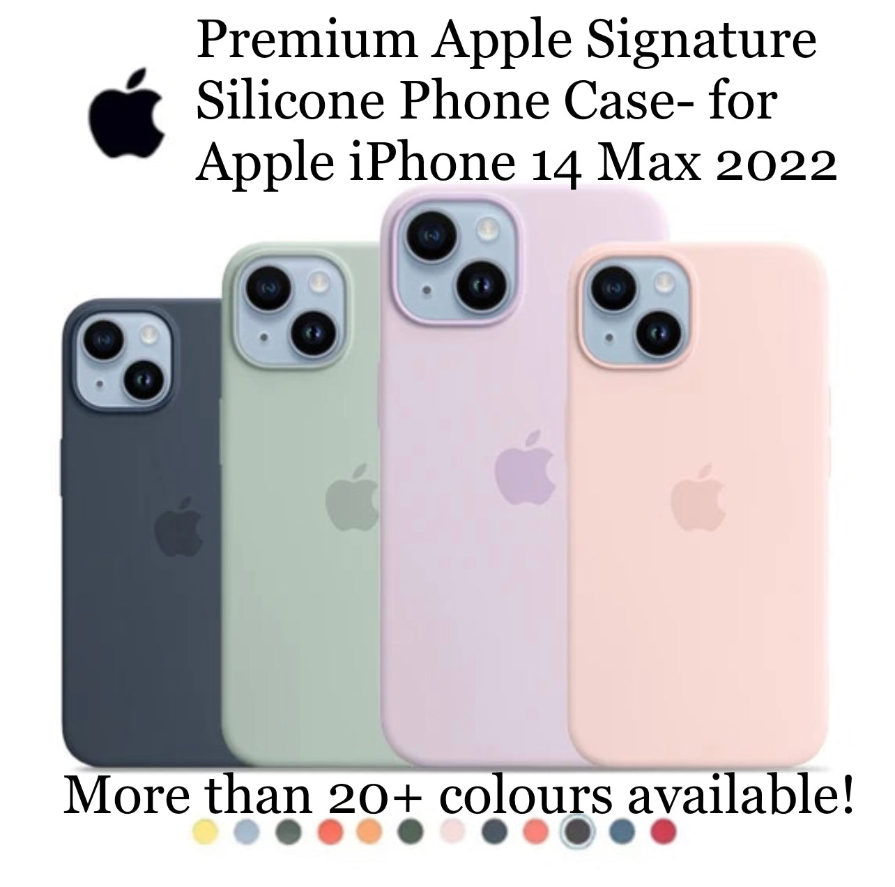 Premium Apple Signature Silicone Phone Case- for Apple iPhone 14 Max 2022 - Super Savings Technologies Co.,LTD  Premium Apple Signature Silicone Phone Case- for Apple iPhone 14 Max 2022 - Super Savings Technologies Co.,LTD