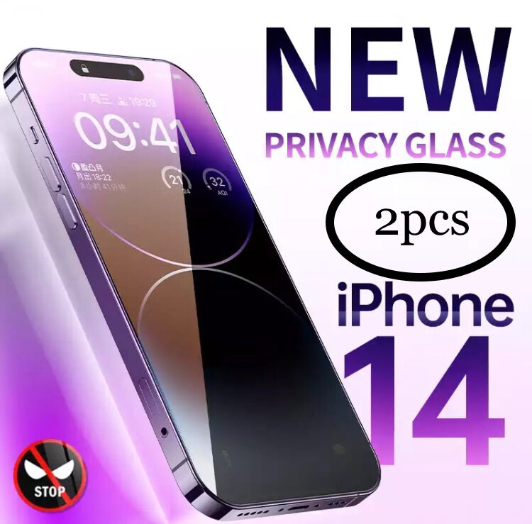 Premium Boundless Full Coverage 30 Degree 9H ShatterProof Privacy Glass Screen Protector 2 Pieces- for Apple iPhone 14 Series - Super Savings Technologies Co.,LTD  Premium Boundless Full Coverage 30 Degree 9H ShatterProof Privacy Glass Screen Protector 2 Pieces- for Apple iPhone 14 Series - Super Savings Technologies Co.,LTD
