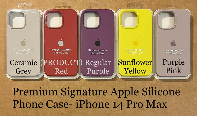 Premium Apple Signature Silicone Phone Case- for Apple iPhone 14 Pro Max 2022 - Super Savings Technologies Co.,LTD 
