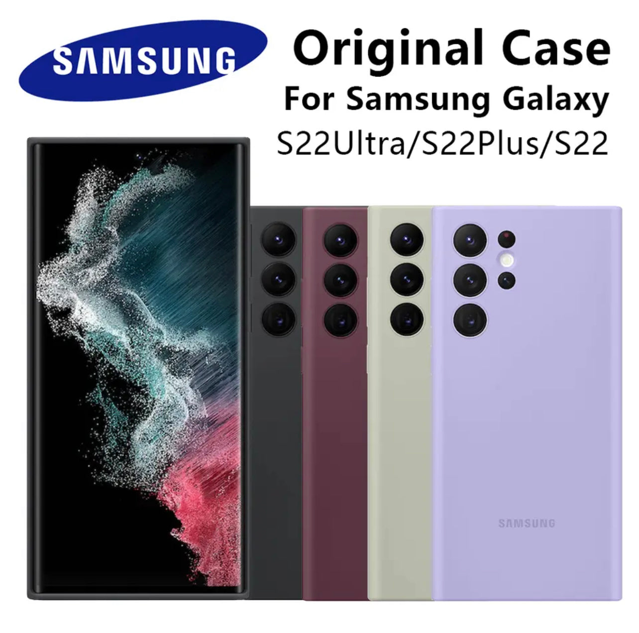Original Samsung Galaxy Silicone Phone Case with Logo- for Selected Samsung Galaxy Models - Super Savings Technologies Co.,LTD  Original Samsung Galaxy Silicone Phone Case with Logo- for Selected Samsung Galaxy Models - Super Savings Technologies Co.,LTD