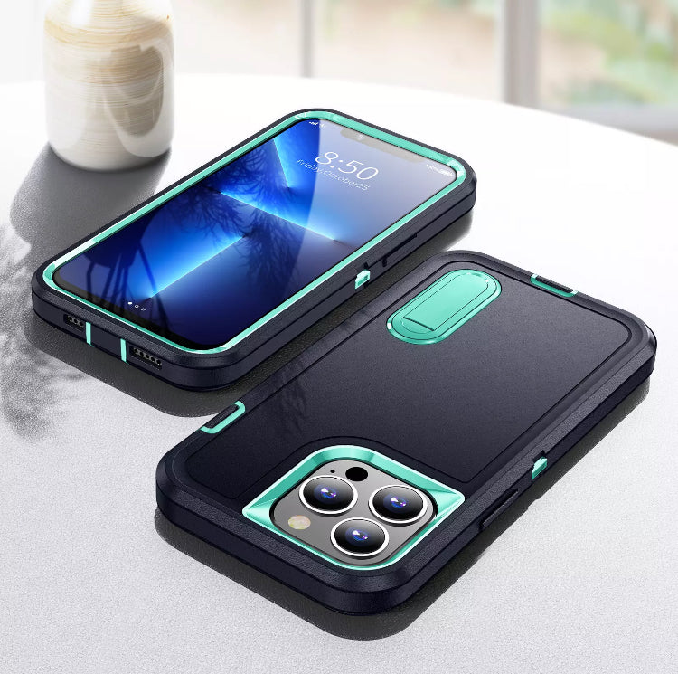 Premium Drop-Protection Style Double-Layers Kickstand Phone Case- for Apple iPhone 14 Series 2022 - Super Savings Technologies Co.,LTD 
