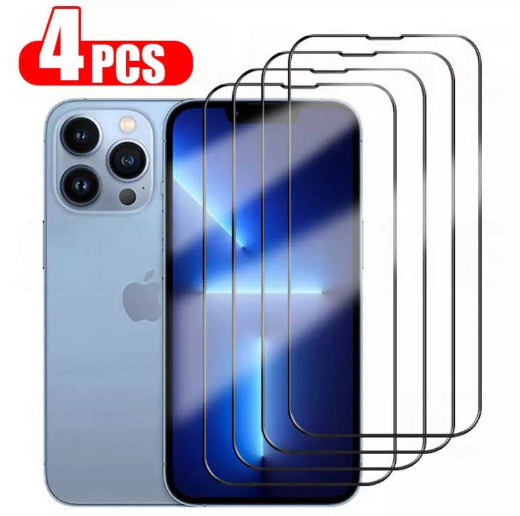 Yamizoo Branded Premium 9H Clear Full Screen Coverage ShatterProof Glass Screen Protector- 4 piece per package for Apple iPhone Models and 14 Series 2022 - Super Savings Technologies Co.,LTD  Yamizoo Branded Premium 9H Clear Full Screen Coverage ShatterProof Glass Screen Protector- 4 piece per package for Apple iPhone Models and 14 Series 2022 - Super Savings Technologies Co.,LTD