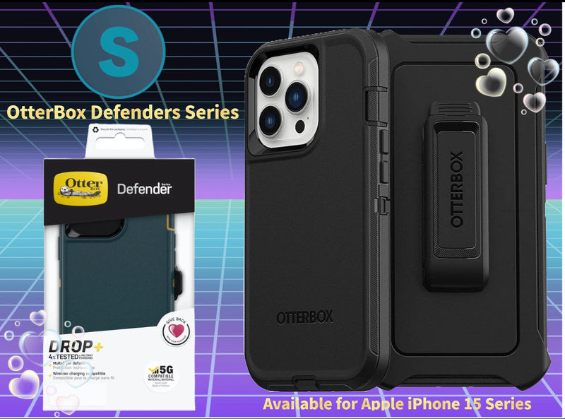 OtterBox Defenders Drop Protection+ Series Phone Case (non MagSafe compatible- for Apple iPhone 15 Series