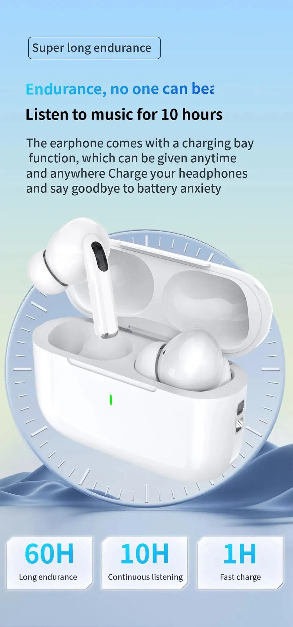 Apple OEM AirPods Pro-高仿（型号 A2083/A2084/A2190 MWP22AM/A）官方白色