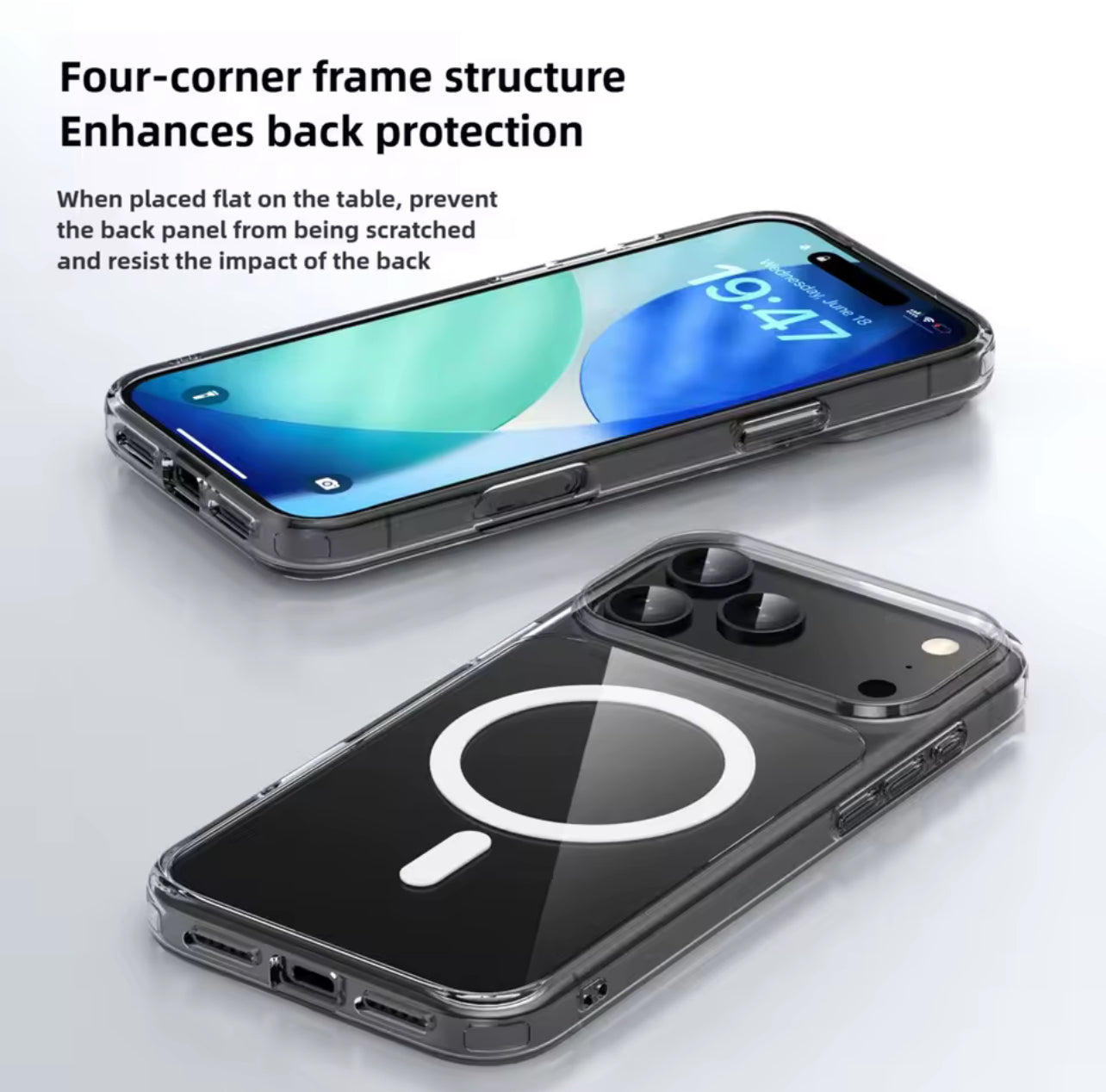 PJun Branded HD Clear MagSafe Hardshell Phone Case- iPhone 17 Series 2025