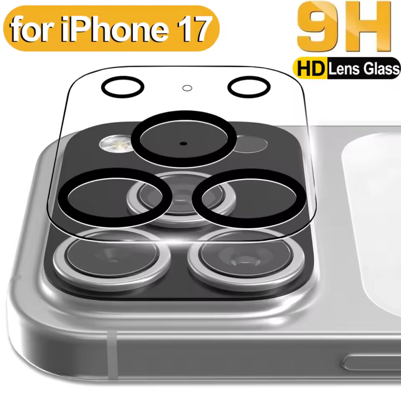 PJun Branded Premium 9H Clear Camera Lens Protector- 1PC for Apple iPhone 17 Series 2025