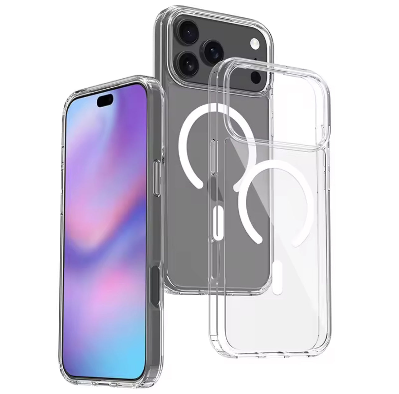 PJun Branded HD Clear MagSafe Hardshell Phone Case- iPhone 17 Series 2025