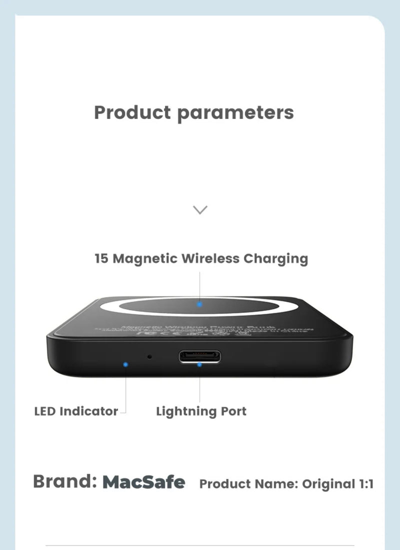 Original 1:1 OEM 5000-10000mAh MagSafe Powerbank Magnetic Wireless Power Bank
