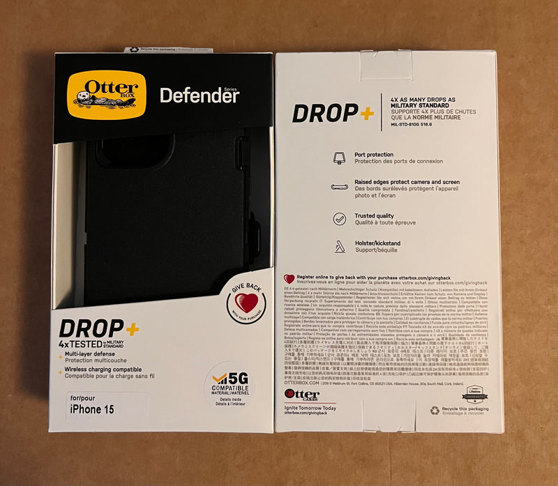 OtterBox Defenders Drop Protection+ Series Phone Case (non MagSafe compatible- for Apple iPhone 15 Series