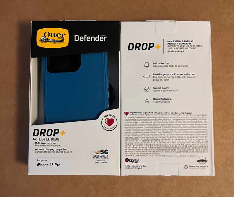 OtterBox Defenders Drop Protection+ Series Phone Case (non MagSafe compatible- for Apple iPhone 15 Series