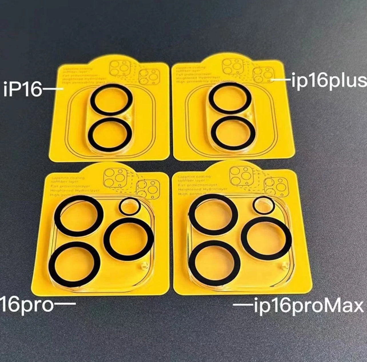 PJun Branded Premium 9H Clear Camera Lens Protector- 4pcs for Apple iPhone 16 Series 2024