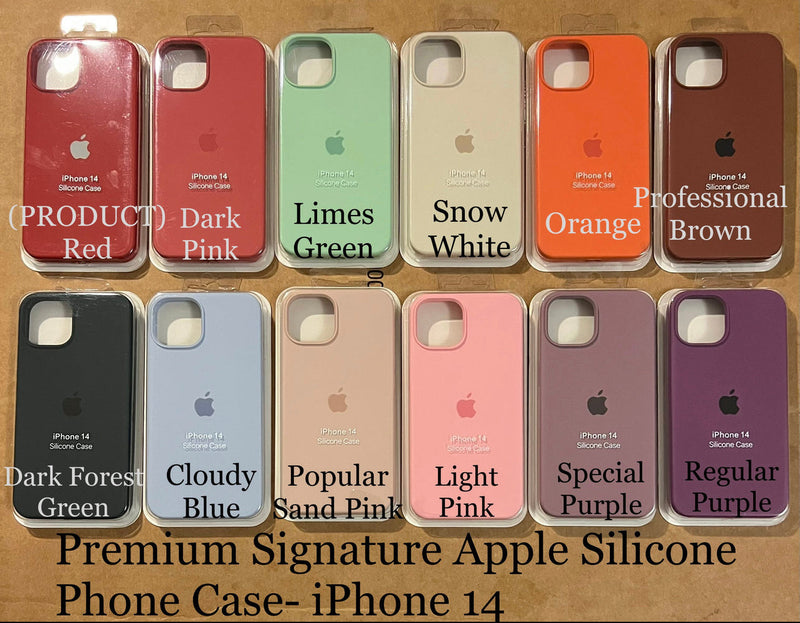 Premium Apple Signature Silicone Phone Case- for Apple iPhone 15/15 Plus 2023