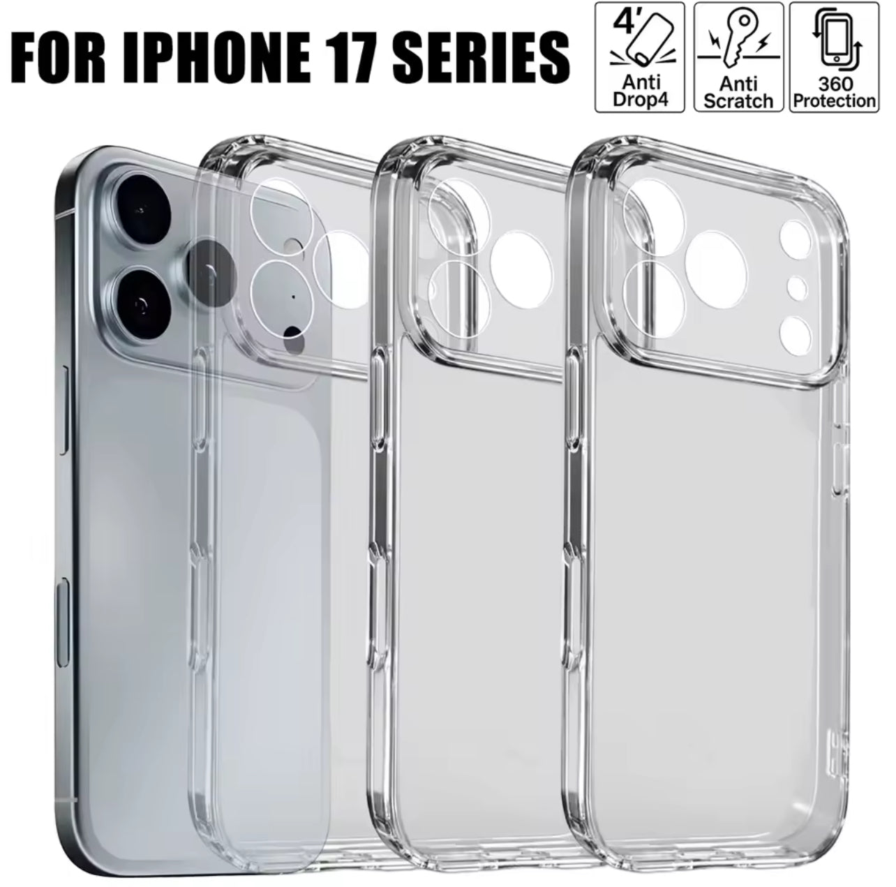 Space Collection Softshell Clear AirPillow Phone Case- Apple iPhone 17 Series