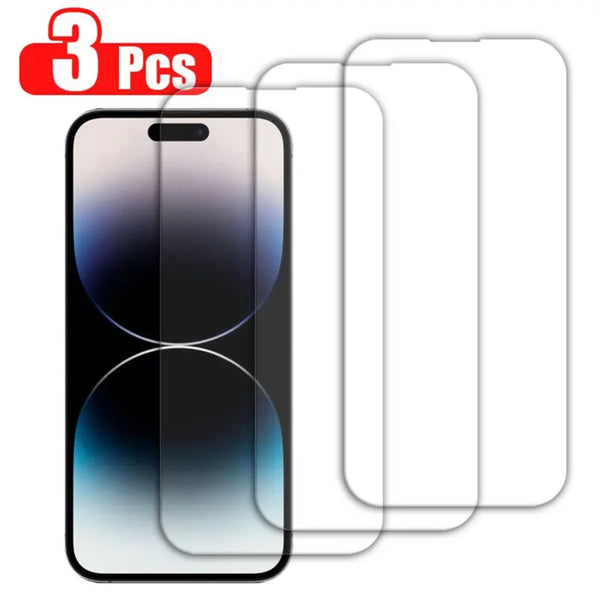 Yamizoo Branded Premium 9H Clear Full Screen Coverage ShatterProof Glass Screen Protector- 3 piece per package for Apple iPhone 15 Series 2023