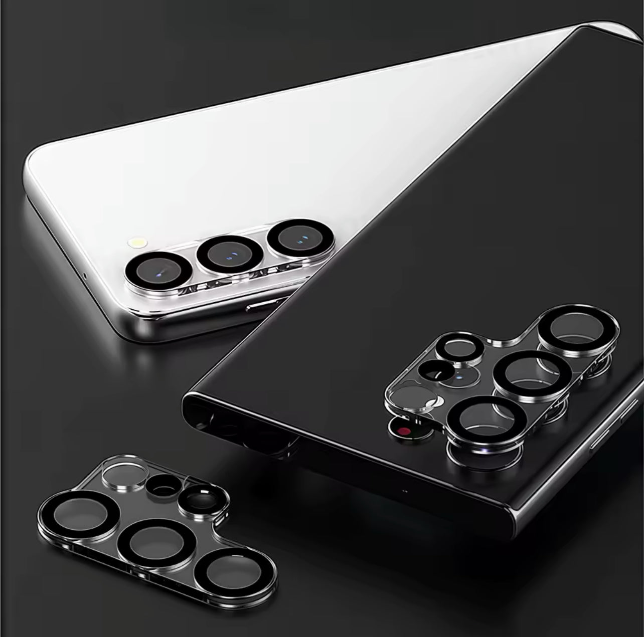 PJun Branded Night Black Series Full Coverage Camera Lens Protector- 2pcs Samsung Galaxy S25 Series