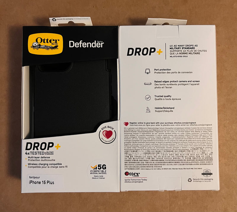 OtterBox Defenders Drop Protection+ Series Phone Case (non MagSafe compatible- for Apple iPhone 15 Series