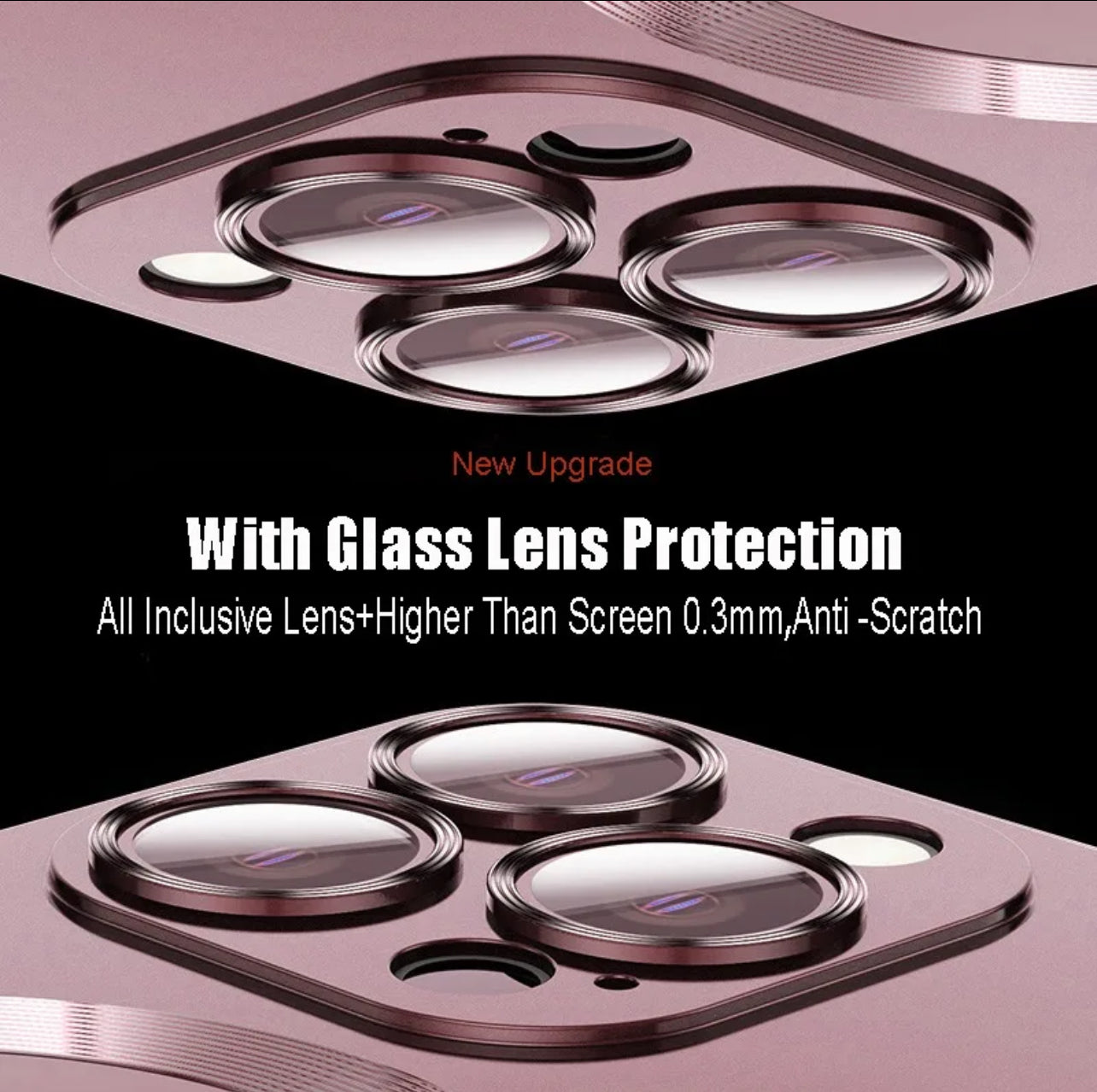 (New 2024 Style!) Premium Metallic Crystal MagSafe Phone Case with Build-on Lens Protector- iPhones