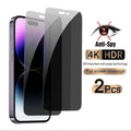 Premium Boundless Full Coverage 30 Degree 9H ShatterProof Privacy Glass Screen Protector 2 Pieces- for Apple iPhone 15 Series