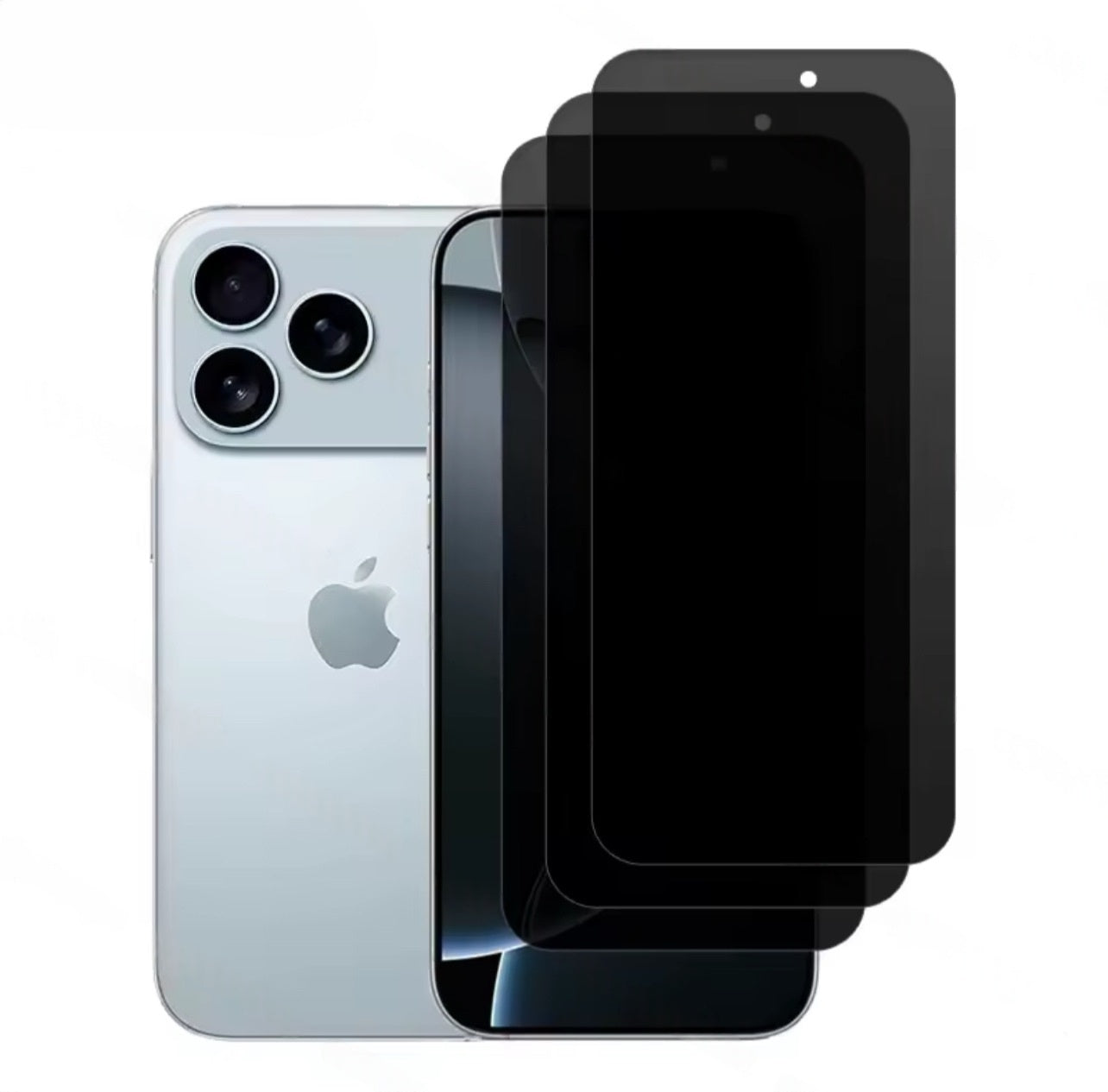 PJun Branded Full Coverage 9H ShatterProof Privacy Glass Screen Protector 3PCS- for Apple iPhone 17 Series 2025