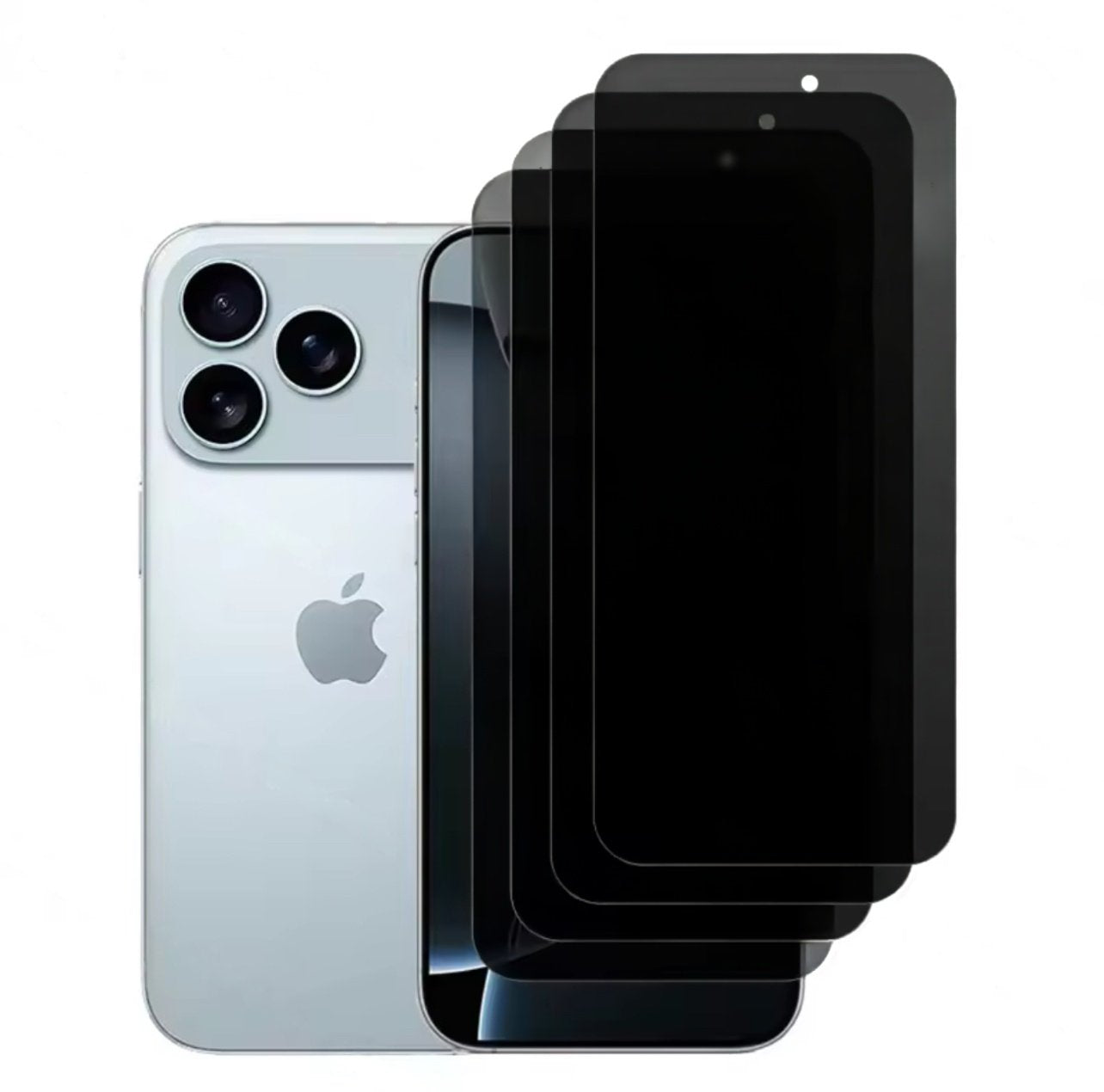 PJun Branded Full Coverage 9H ShatterProof Privacy Glass Screen Protector 4PCS- for Apple iPhone 17 Series 2025