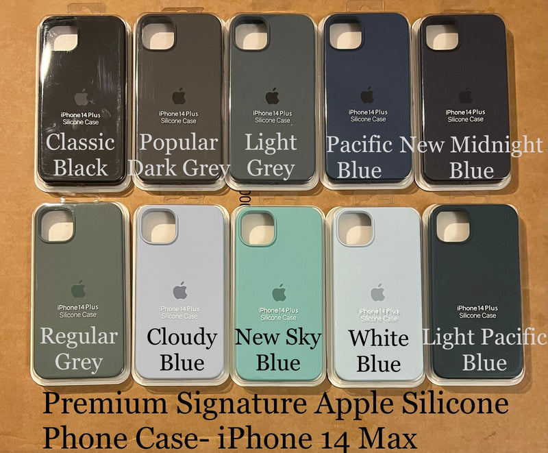 Premium Apple Signature Silicone Phone Case- for Apple iPhone 14 Max 2022 - Super Savings Technologies Co.,LTD 