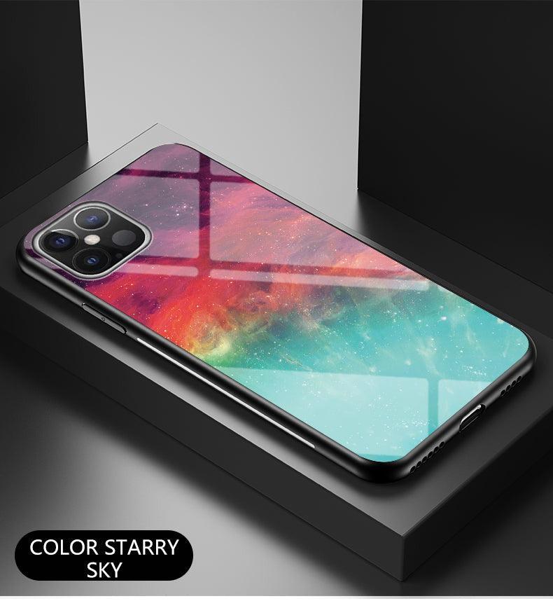 Premium Galaxies Designers Tempered Glass Phone Case - for New Apple iPhone 13Mini/13/13Pro/13ProMax - Super Savings Technologies Co.,LTD 