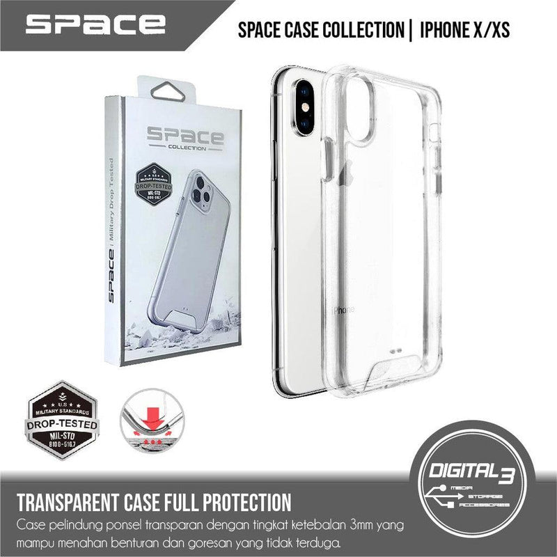 Premium Space Collection Clear Hardshell Phone Case- for selected Apple iPhone Models