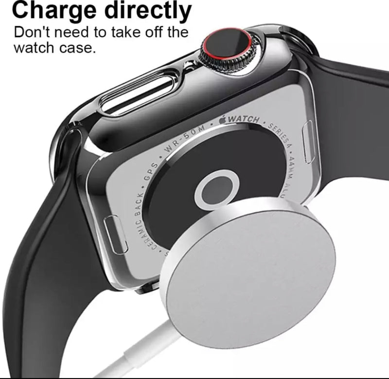 Premium Multi-Colour 2 in 1 Tempered Glass Shockproof Apple Watch Case- for selected New Apple Watch Series 7 45mm - Super Savings Technologies Co.,LTD 