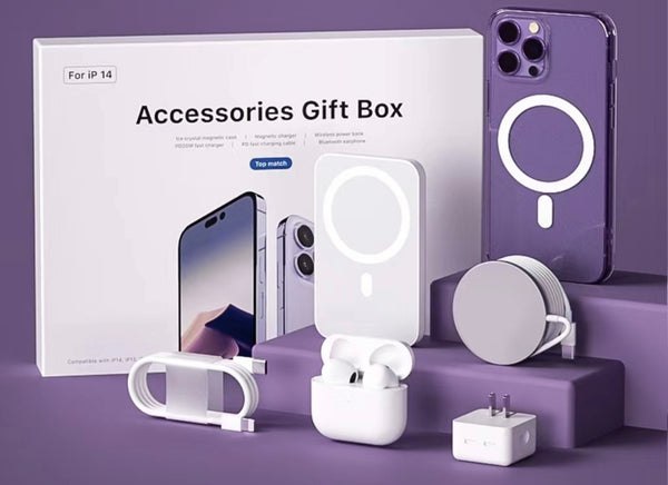 Deluxe 6 Pieces Apple Lovers’ Accessories Gift Box- for Apple iPhones