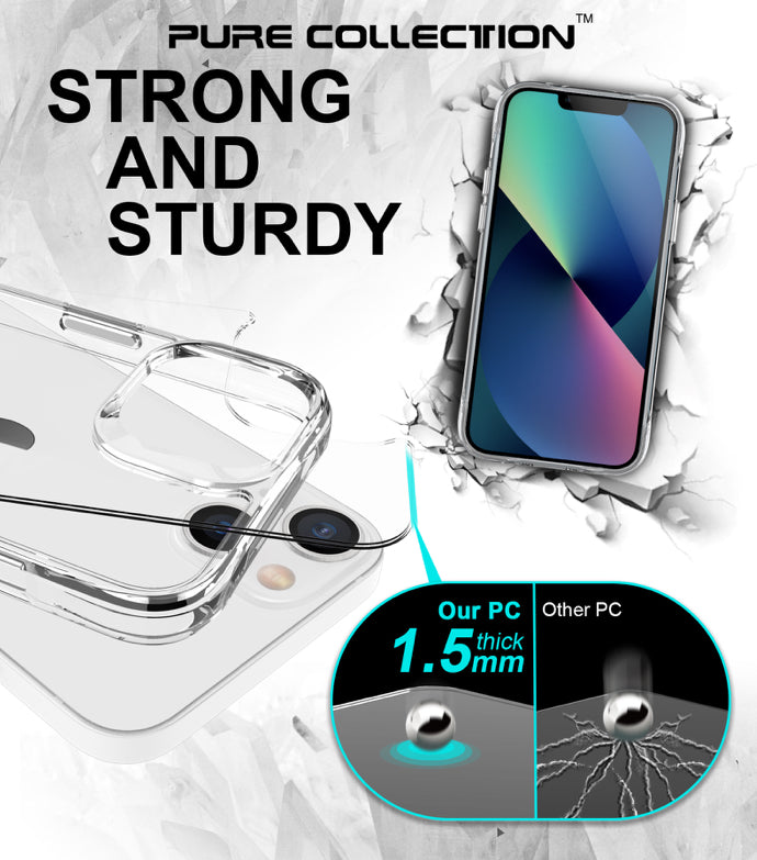 Premium Pure Collection Ultra-Clear Shockproof Hardshell Phone Case- for Apple iPhone 14 Series 2022 - Super Savings Technologies Co.,LTD 