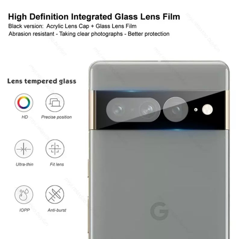 Glass Pro+ Premium 9H Clear 3D Night Aperture Curved Surface Camera Lens Protector- 1pc for Google Pixel Series