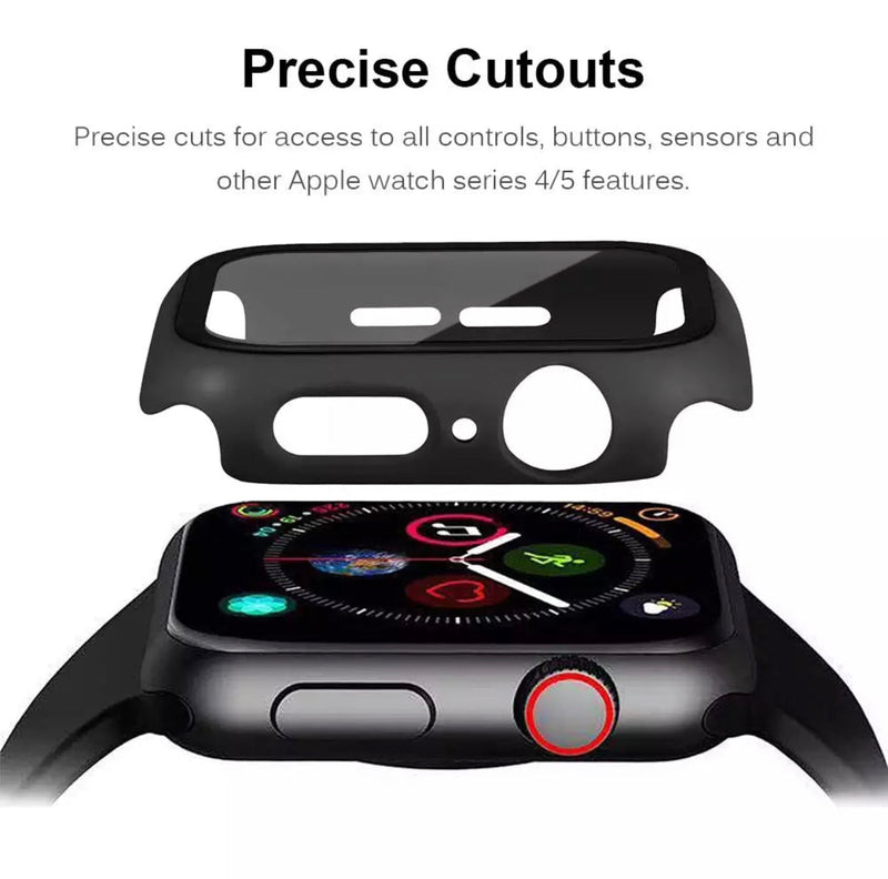 Premium Multi-Colour 2 in 1 Tempered Glass Shockproof Apple Watch Case- for selected Apple Watch in 44mm - Super Savings Technologies Co.,LTD 