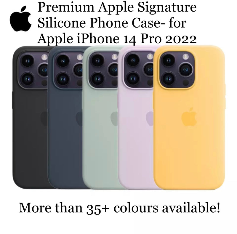 Premium Apple Signature Silicone Phone Case- for Apple iPhone 14 Pro 2022 - Super Savings Technologies Co.,LTD 