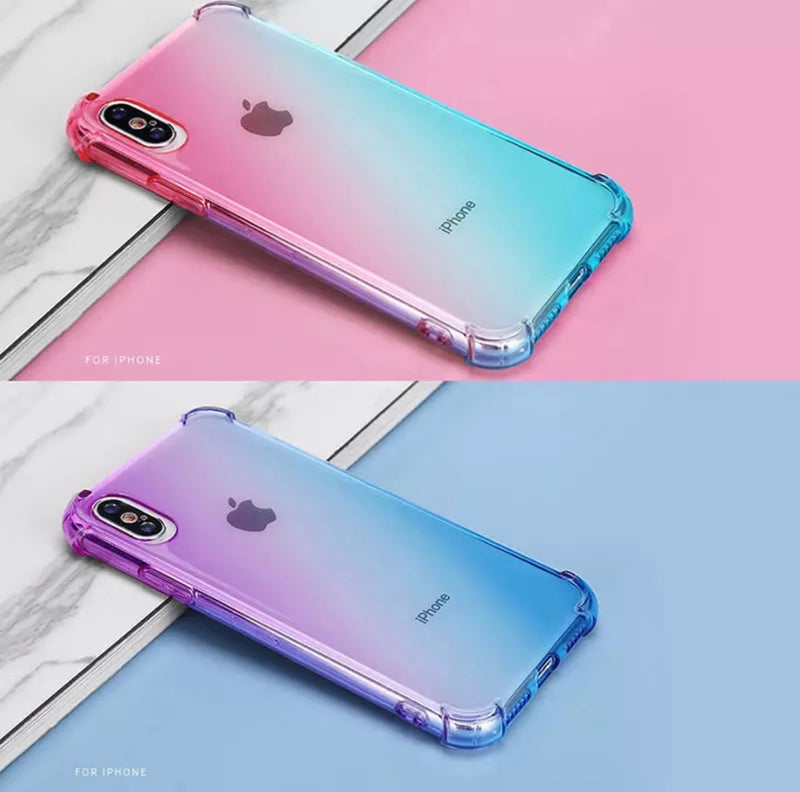 Premium Softshell TPU Colourful Gradient Cases (Extra 1.33mm Thickness)- for Apple iPhone 7/8/SE/SE2020/NewSE3 - Super Savings Technologies Co.,LTD 