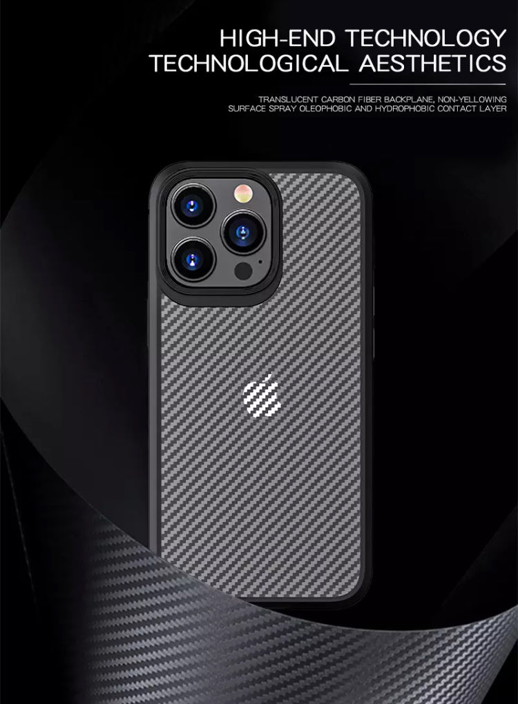 Simplicity Casual Commuters Carbon Fibre Hardshell TPU Phone Case- for Apple iPhone 14 Series - Super Savings Technologies Co.,LTD 