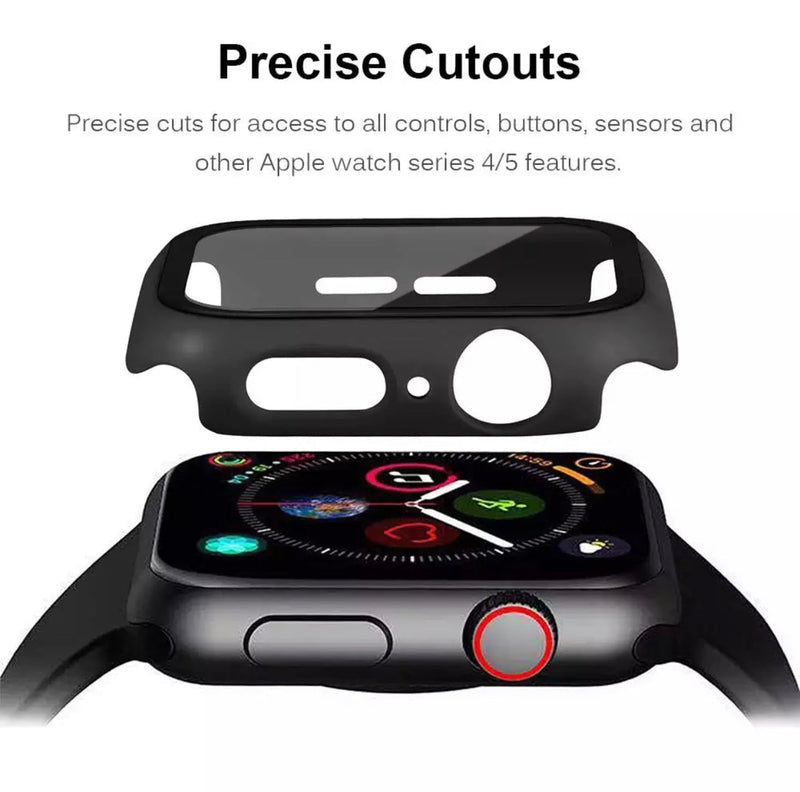 Premium Multi-Colour 2 in 1 Tempered Glass Shockproof Apple Watch Case- for selected New Apple Watch Series 7 45mm - Super Savings Technologies Co.,LTD 