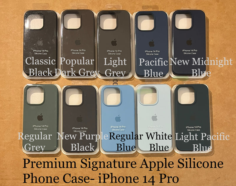 Premium Apple Signature Silicone Phone Case- for Apple iPhone 14 Pro 2022 - Super Savings Technologies Co.,LTD 