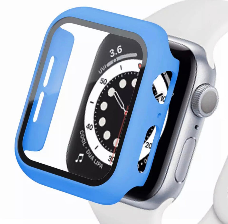 Premium Multi-Colour 2 in 1 Tempered Glass Shockproof Apple Watch Case- for selected Apple Watch in 42mm - Super Savings Technologies Co.,LTD 