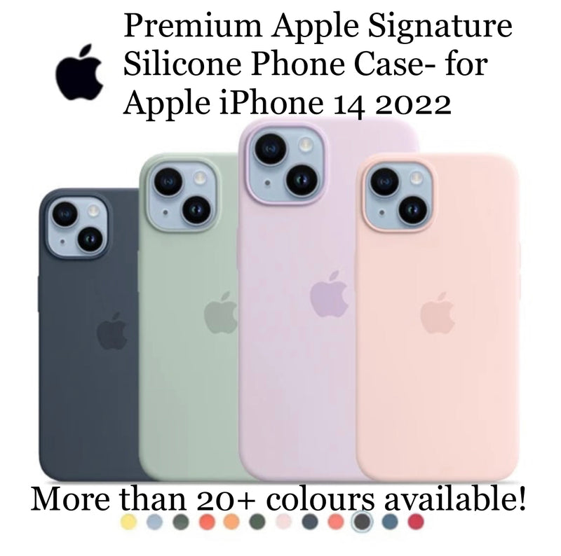 Premium Apple Signature Silicone Phone Case- for Apple iPhone 14 2022 - Super Savings Technologies Co.,LTD 