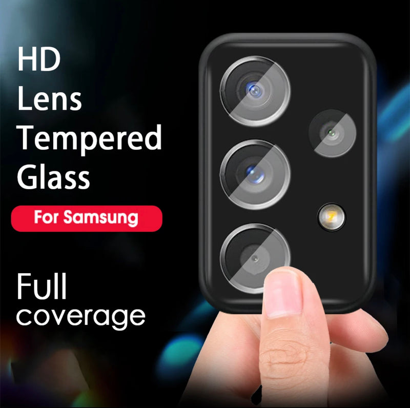 Glass Pro+ Premium 9H Clear 3D Night Aperture Curved Surface Camera Lens Protector- 1pc for Samsung Galaxy Series
