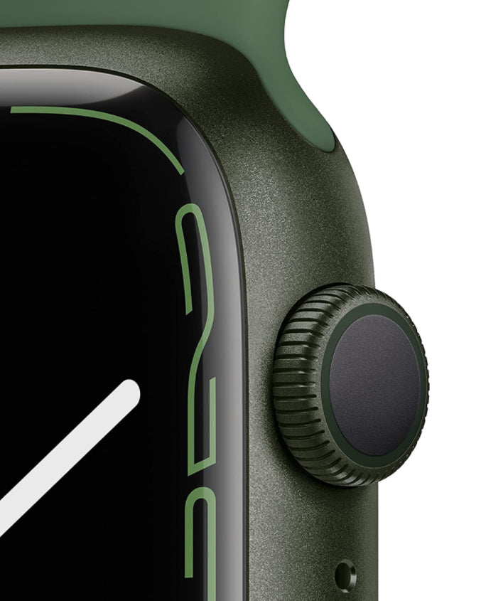 (New Open Box) Apple Watch Series 7 (GPS) 41mm or 45mm New Clover Green with Clover Green Sport Watch Band (Model A2474) - Super Savings Technologies Co.,LTD 