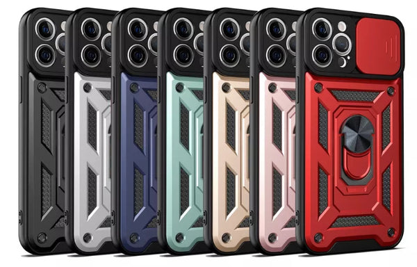 Premium Heavy-Duty Armour Camera Slider Hardshell TPU Phone Case- for Apple iPhone 14 Series - Super Savings Technologies Co.,LTD 