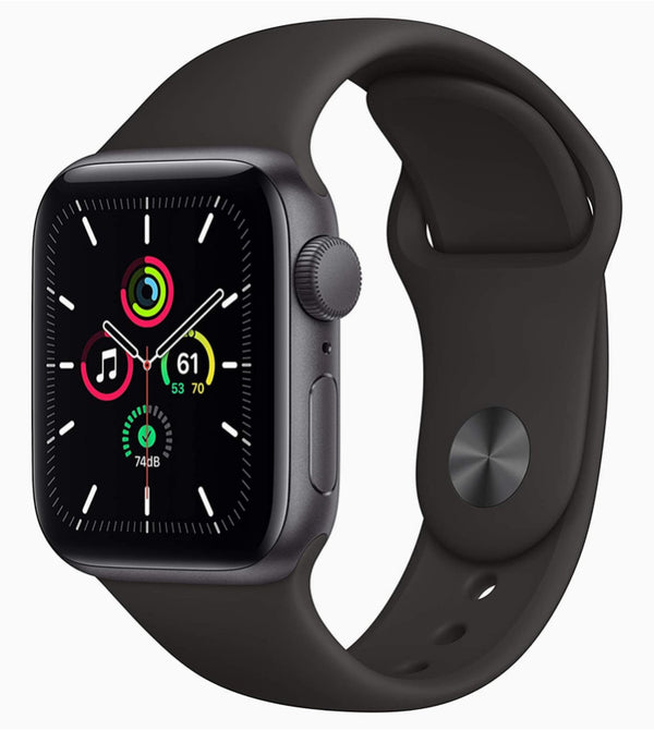 (Newly Sealed Box) Apple Watch SE 2021 40mm or 44mm (GPS) Space Gray Aluminum Case with Midnight Sport Band (Model A2352) - Super Savings Technologies Co.,LTD 