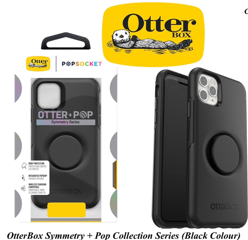 OtterBox Symmetry+Pop Collections Series Phone Case in Classic Black Colour- for Apple iPhone 11/12 Series - Super Savings Technologies Co.,LTD 