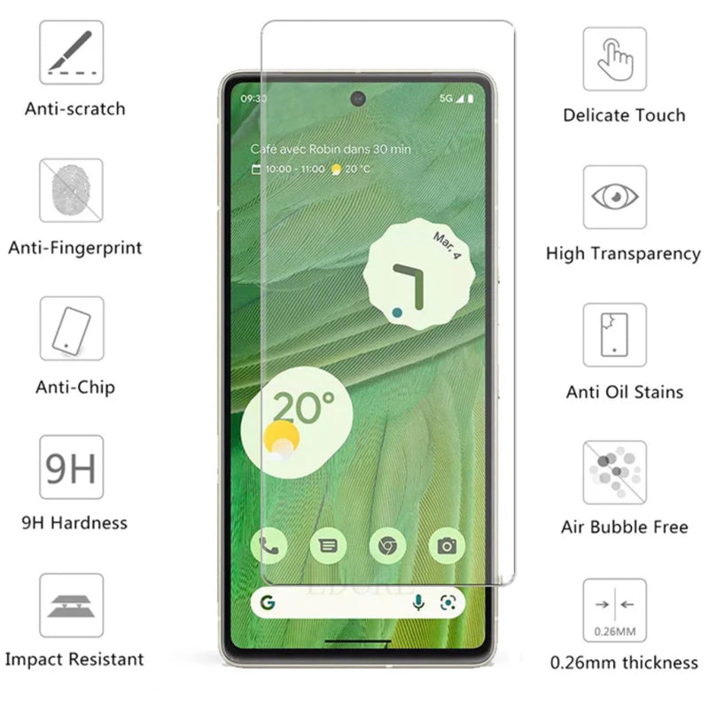 Yamizoo Branded Premium 9H Clear ShatterProof Glass Screen Protector- 2pcs for Google Pixel 7/7Pro - Super Savings Technologies Co.,LTD 