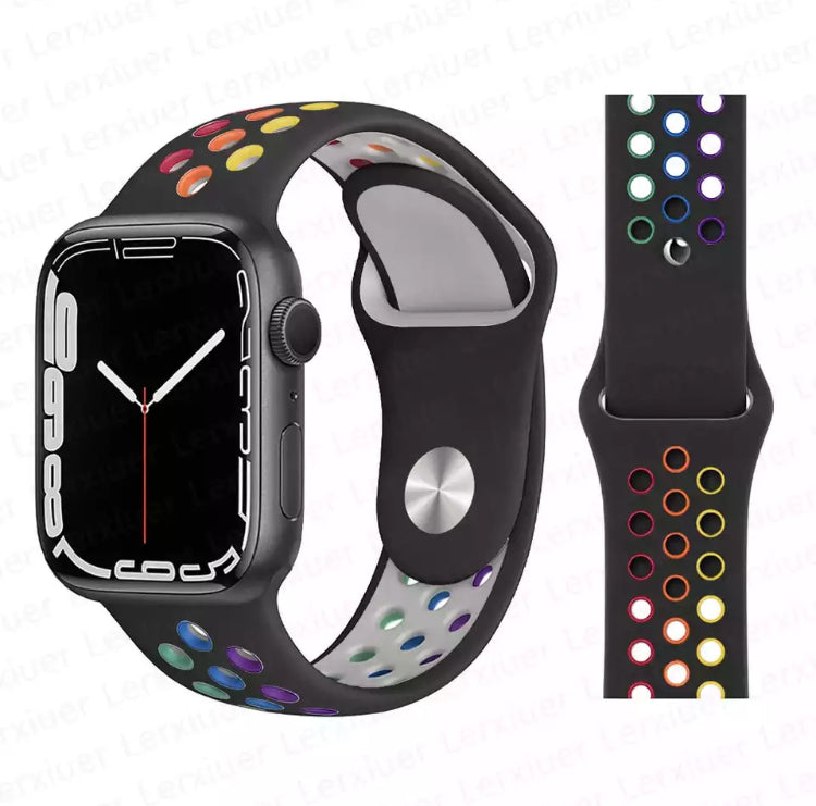 Signature Nike Apple Watch Silicone Sport Bands with Breathable Linings- for Selected Apple Watch 38/40/41mm Size - Super Savings Technologies Co.,LTD 